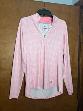 adidas Pink and Gray Golf Performance Top